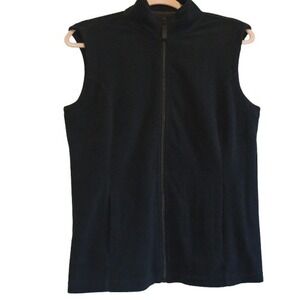 Vivienne Tam Black Zip Front Vest Size‎ Medium Sleeveless Jacket with Pockets